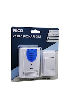 İbico İ11-015 Kapı Zili Pil 2aa Düğme 23a 16 Farklı Melodi 50mt Çekim Alanı Pilli Wireles Kablosuz
