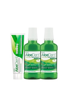 Aloe Dent Whitening Diş Macunu 100 ML + Ağız Bakım Suyu 2 x 250 ML Aloe Dent Whitening Diş Macunu 100 ML + Ağız Bakım Suyu 2 x 250 ML