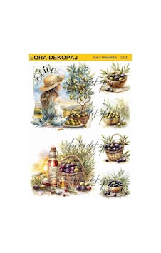 Lora Dekopaj Sulu Transfer Kağıdı - 514 25x35 Cm Lora Dekopaj Sulu Transfer Kağıdı - 514 25x35 Cm