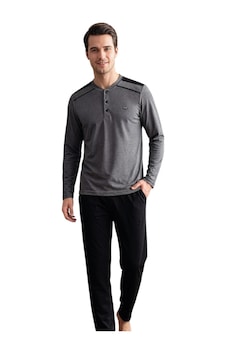 Over Sleep By Poleren Over Sleep 2400 Erkek Kışlık Süprem Pijama Takımı Antrasit Over Sleep By Poleren Over Sleep 2400 Erkek Kışlık Süprem Pijama Takımı Antrasit
