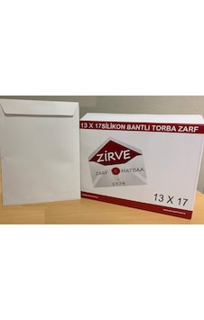 Torba Zarf 13x17 110 G Silikonlu 500 Adet Torba Zarf 13x17 110 G Silikonlu 500 Adet
