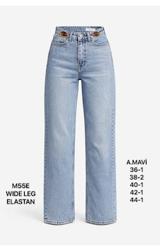 Miss Poem Kadın Yüksek Bel A.mavi Aksesuar Detaylı Wide Leg Jean Pantolon Açık Mavi Miss Poem Kadın Yüksek Bel A.mavi Aksesuar Detaylı Wide Leg Jean Pantolon Açık Mavi