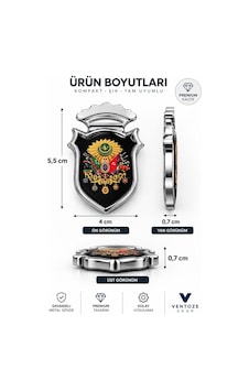 2 Adet Elite Arma Araç Sticker Ayna Pleksi 5,5x4 Cm Tuğra 2 Adet Elite Arma Araç Sticker Ayna Pleksi 5,5x4 Cm Tuğra