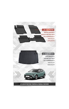 Sahler Hyundai Bayon 2021+ Uyumlu 4.5d Premium Havuzlu Paspas Ve Liner Marka 3d Bagaj Havuzu Sahler Hyundai Bayon 2021+ Uyumlu 4.5d Premium Havuzlu Paspas Ve Liner Marka 3d Bagaj Havuzu