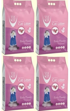 Van Cat Baby Powder Kokulu İnce Taneli Kedi Kumu 4 x 10 KG Van Cat Baby Powder Kokulu İnce Taneli Kedi Kumu 4 x 10 KG