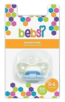 Bebsi Desenli Damaklı Emzik No:1 257 Mavi
