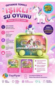 Su Oyunu Water Game Çocuklar İçin Eğlenceli Halka Geçirme Işıklı Unicorn Modelleri 2586bc-f12yeş