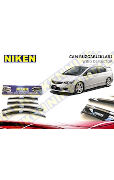 Honda Civic Fd6 Cam Rüzgarlığı 4Lü Kromlu 2007-2011 Niken Honda Civic Fd6 Cam Rüzgarlığı 4Lü Kromlu 2007-2011 Niken