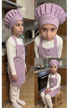 Çocuk Şef Şapka Takımı Açık Lila