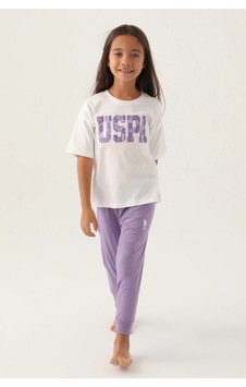 Moda Dua Us Polo 1818-g Kız Çocuk Pijama Takım KREM