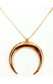 Oriental Kuyumculuk Jewellery Rose Büyük Ters Hilal Gümüş Kolye Pembe Oriental Kuyumculuk Jewellery Rose Büyük Ters Hilal Gümüş Kolye Pembe