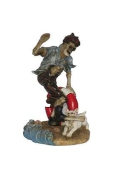 İskelet Biblo QQCQQC DENİZ KENARINDA İSKELET-8,4*7,5*12,4 CM.