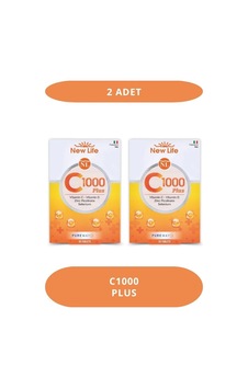 New Life C1000 Plus 30 Tablet C Vitamini + D Vitamini + Çinko Pikolinat + Selenyum 2 Adet 2'li