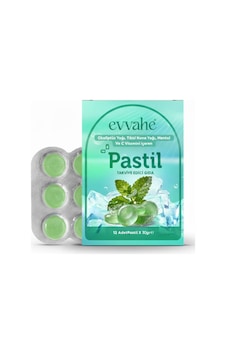 Okaliptüs Yağı, Tıbbi Nane Yağı, Mentol Ve C Vitamini İçeren Pastil Takviye Edici Gıda Okaliptüs Yağı, Tıbbi Nane Yağı, Mentol Ve C Vitamini İçeren Pastil Takviye Edici Gıda