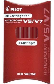 Pilot V5-v7 3 Adet Yedek Kartuş - Kırmızı Pilot V5-v7 3 Adet Yedek Kartuş - Kırmızı