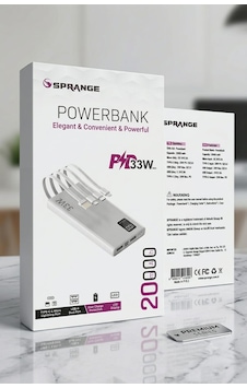 Sprange 20000 Mah 33w Hızlı Şarj Pd Qc 3.0 Kendinden 4 Kablolu Dijital Göstergeli Powerbank Kılıf 20.000 Mah Sprange 20000 Mah 33w Hızlı Şarj Pd Qc 3.0 Kendinden 4 Kablolu Dijital Göstergeli Powerbank Kılıf 20.000 Mah