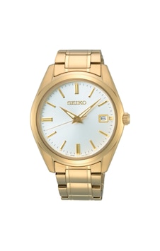 Seiko Sur314p Time Saat Garantili Safir Çizilmez Cam 10 Atm Su Geçirmezlik Altın Renk Erkek Kol Saati Altın