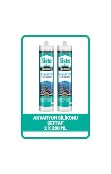 Sista Akvaryum Silikonu Şeffaf, 280 Ml X 2 Adet Sista Akvaryum Silikonu Şeffaf, 280 Ml X 2 Adet