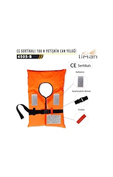 Sertifikalı Can Yeleği. 100n. Boyun Tipi Yetişkin Can Yeleği Turuncu Sertifikalı Can Yeleği. 100n. Boyun Tipi Yetişkin Can Yeleği Turuncu