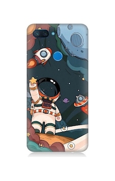 Xiaomi Mi 8 Lite Uyumlu Sevimli Astronot Uzay Macerası Desenli Silikon Kılıf Xiaomi Mi 8 Lite Uyumlu Sevimli Astronot Uzay Macerası Desenli Silikon Kılıf
