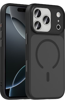 Apple Uyumlu iPhone 17 Pro Max Kılıf Mat Arka Yüzey Wireless Şarj Özellikli Flet M-safe Kapak Siyah Apple Uyumlu iPhone 17 Pro Max Kılıf Mat Arka Yüzey Wireless Şarj Özellikli Flet M-safe Kapak Siyah