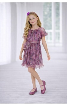 Dıgıl Kids Kız Çocuk Mor Renkli Elbise Mor Dıgıl Kids Kız Çocuk Mor Renkli Elbise Mor