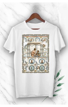 Flood Of Style Unisex Beyaz Baskılı Tişört