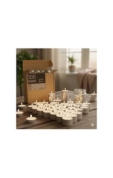 Tealight Beyaz Mum 100 Adet Kokusuz Mum 100'lü Beyaz