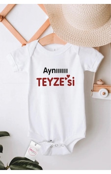 Hediyenza Aynı Teyzesi Özel Tasarım Bebek Zıbın Pamuklu Çıtçıtlı Body Beyaz Hediyenza Aynı Teyzesi Özel Tasarım Bebek Zıbın Pamuklu Çıtçıtlı Body Beyaz