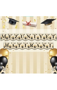 Mezuniyet Hatırası Zigzag Banner Kağıt Süs +3 Mezuniyet Hatırası Zigzag Banner Kağıt Süs +3
