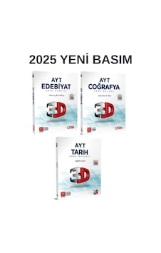 3d Yayınları Yks Ayt Tarih Coğrafya Edebiyat Soru Bankaları Set 2026 Sku: Zeusstkd9d3ba776c