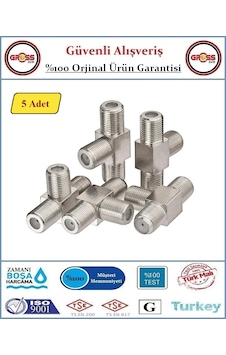 F Üçlü Konnektör Uydu Anten Kablo Dağıtıcısı - Rg6 - 5 Adet F Üçlü Konnektör Uydu Anten Kablo Dağıtıcısı - Rg6 - 5 Adet