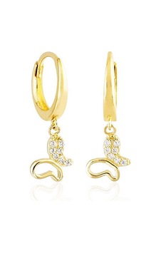 Kelebek Altın Sallantılı Küpe 14K Gold Taşlı ve Taşsız Kelebek Altın Sallantılı Küpe 14K Gold Taşlı ve Taşsız