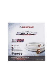 Generous 1/4 - 1/2 Klima Montaj Seti 5 Metre Alüminyum Montaj Kiti Nette Parça