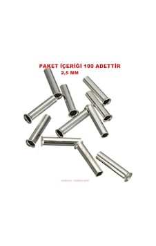 Gwest İzolesiz Kablo Yüksüğü 2,5mm E 12mm 100 Li Pk. Gwest İzolesiz Kablo Yüksüğü 2,5mm E 12mm 100 Li Pk.