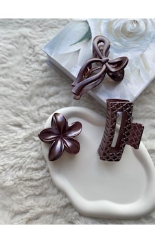 3'lü Set Fiyonk,lotus,dikdörtgen Toka 4 Çok Renkli 3'lü Set Fiyonk,lotus,dikdörtgen Toka 4 Çok Renkli