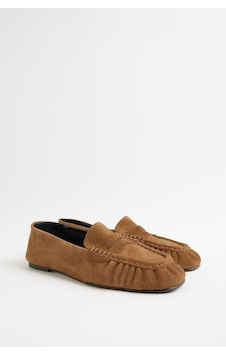 Lutvelizade Loafer 2510 Büzgülü Detaylı Camel Süet Kadın Loafer Lutvelizade Loafer 2510 Büzgülü Detaylı Camel Süet Kadın Loafer