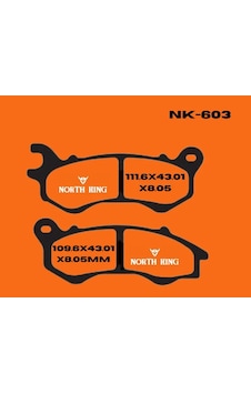 Peugeot Django 125 2017 North King Organik Ön Fren Balatası Nk603 Peugeot Django 125 2017 North King Organik Ön Fren Balatası Nk603