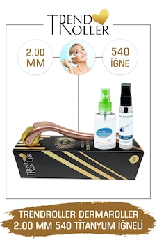 Trendroller Dermaroller 2.00mm Titanyum 540 Iğne Orijinal Derma R Trendroller Dermaroller 2.00mm Titanyum 540 Iğne Orijinal Derma R