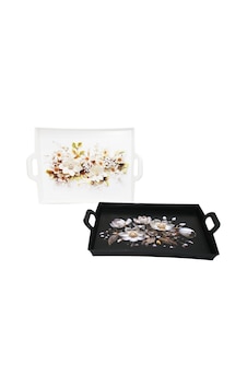 Harmony Time As-149 Erciyes Çiçek Desenli Plastik Dikdörtgen Tepsi 40x31cm- 12'li Paket Harmony Time As-149 Erciyes Çiçek Desenli Plastik Dikdörtgen Tepsi 40x31cm- 12'li Paket