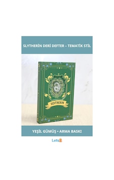Harry Potter Slytherin Deri Defter Yılan Sembollü Ve Estetik Kapak Tasarımı Çok Renkli