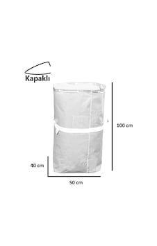 İş-ev Branda Taşıma Çuvalı 50x40+100cm Kapaklı, Ipli Ve Cepli 170gr.tekstil Çuvalı BEYAZ İş-ev Branda Taşıma Çuvalı 50x40+100cm Kapaklı, Ipli Ve Cepli 170gr.tekstil Çuvalı BEYAZ
