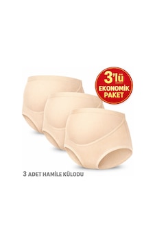 Yüksek Bel Hamile Külodu 3 Lü Set Karma Renk Siyah/beyaz/ten Ten Yüksek Bel Hamile Külodu 3 Lü Set Karma Renk Siyah/beyaz/ten Ten