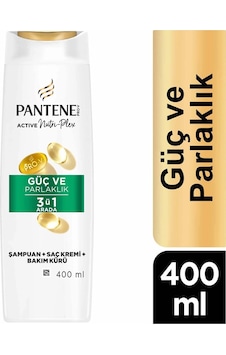 Pantene Güç Ve Parlaklık Şampuanı 3'ü 1 Arada 400 Ml Beyaz Pantene Güç Ve Parlaklık Şampuanı 3'ü 1 Arada 400 Ml Beyaz