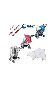 Hugoy Bebek Arabası Yağmurluğu Beyaz