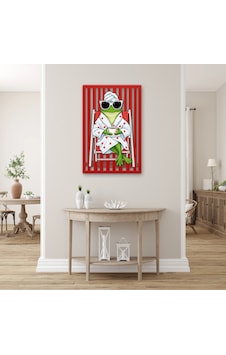 Bornozlu Keyifçi Kurbağa Metal Tablo 33x50 Cm Çok Renkli Bornozlu Keyifçi Kurbağa Metal Tablo 33x50 Cm Çok Renkli