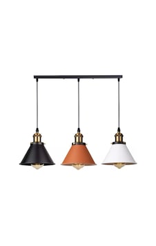 Rsylight Retro Masa Üstü 3 Lü Bakır Siyah Beyaz Rustik Metal Sarkıt Avize 60 Cm Rsylight Retro Masa Üstü 3 Lü Bakır Siyah Beyaz Rustik Metal Sarkıt Avize 60 Cm