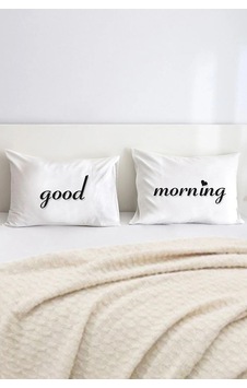 Good Morning Pamuklu Çift Kişilik 50x70 cm Yastık Kılıfı Seti Good Morning Pamuklu Çift Kişilik 50x70 cm Yastık Kılıfı Seti