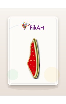 Fikart İnce Karpuz Dilimi Broş Çok Renkli Fikart İnce Karpuz Dilimi Broş Çok Renkli