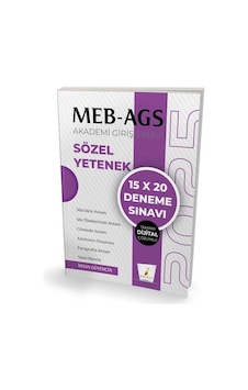 Meb - Ags Hazırlık Sözel Yetenek 15x20 Tamamı Dijital Çözümlü ... Meb - Ags Hazırlık Sözel Yetenek 15x20 Tamamı Dijital Çözümlü ...
